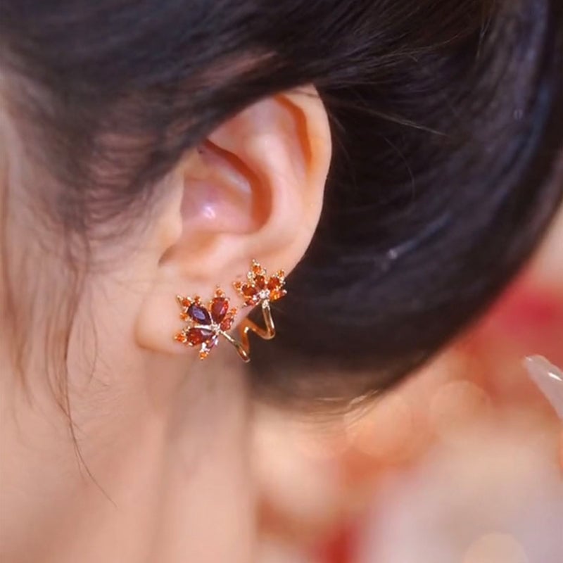 Maple Leaf Stud Earrings