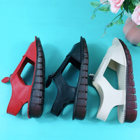 Sandalias Planas Piel Suave Cremallera