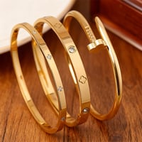 Gold-Plated Diamond-Studded Bracelet
