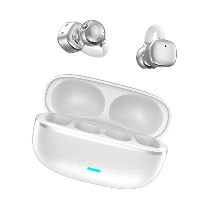 Bluetooth Headphones with Pearl Bow and Ear Clip