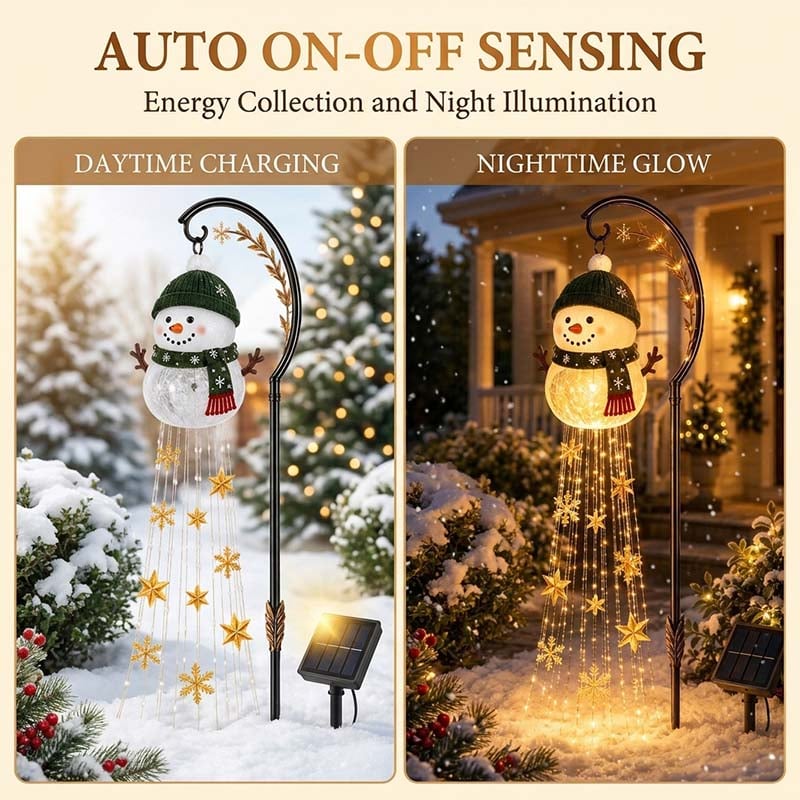 Snowman Magic Fountain Garden Light