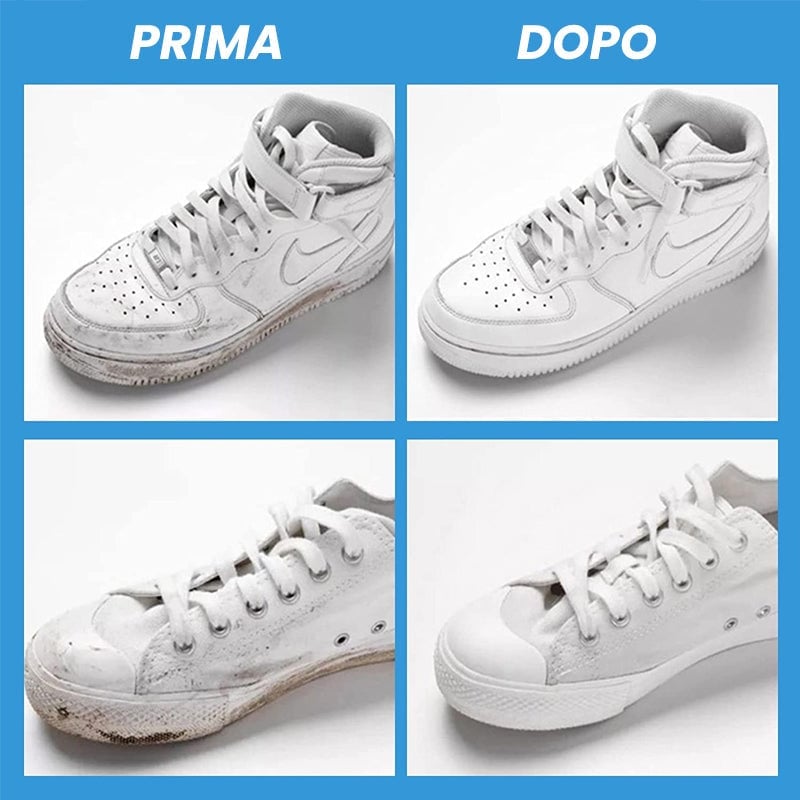 Gel detergente sbiancante per scarpe