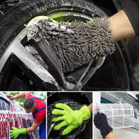 Double-sided five-finger car wash gloves