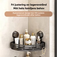 Triangulär sugkoppsduschcaddy
