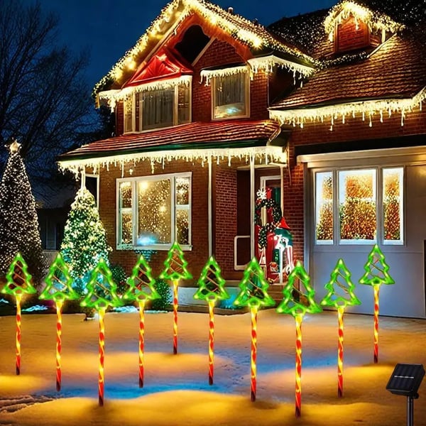 Solar Christmas Tree Lawn Lights
