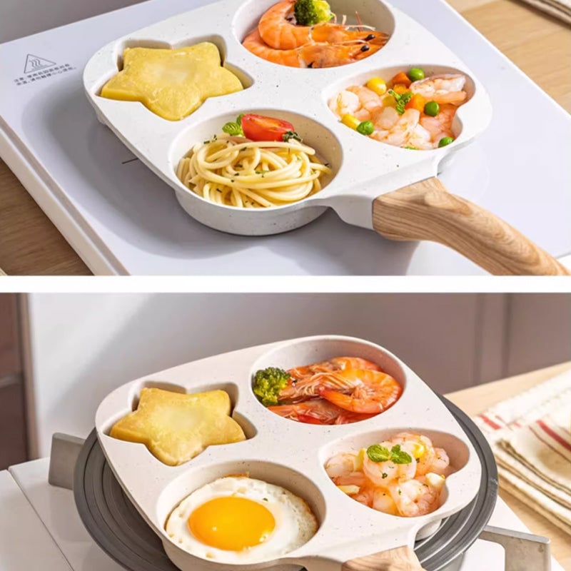 1 Set 4 Hole Skillet with Handle