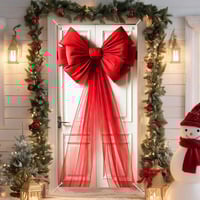 Christmas Door Bow Ribbon Decoration
