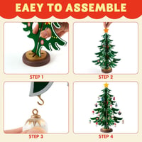 24 Days Countdown Calendar with Christmas Tree 24 PCS Ornaments