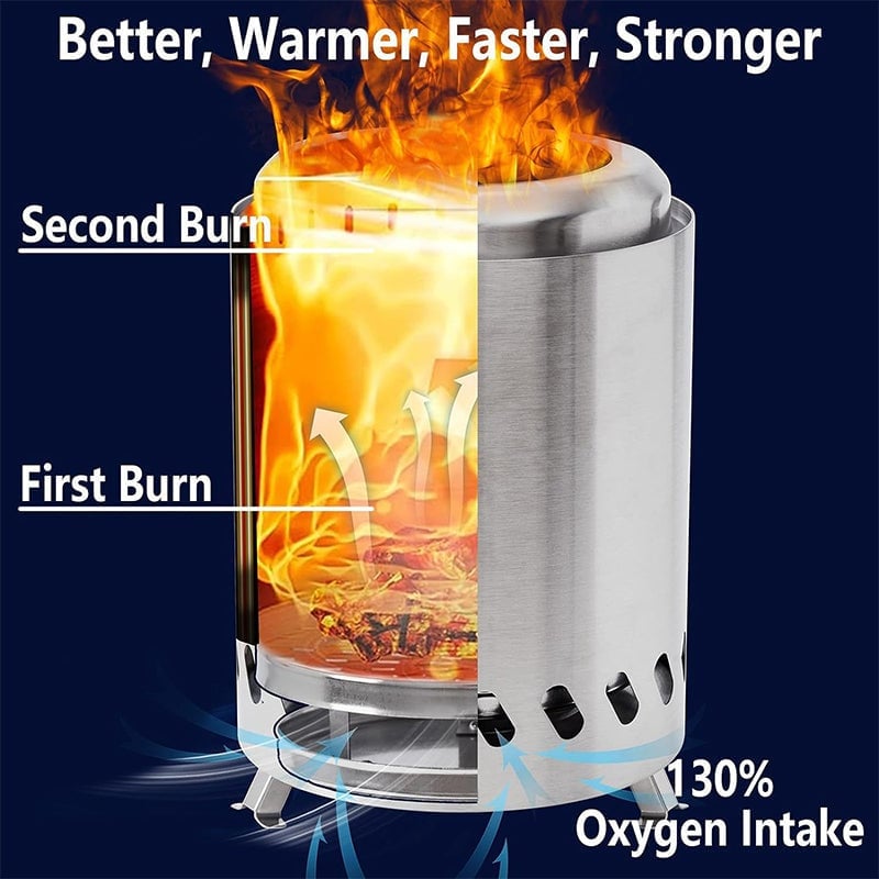 Saker Portable Smokeless Tabletop Firepit