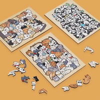 Tier-Stapelspiel Holzpuzzle Lernspielzeug Set