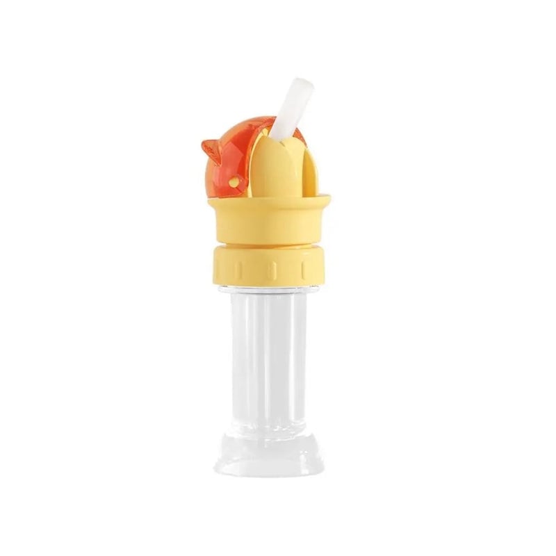 Herbruikbare kinderdrank-waterfles met rietje