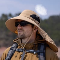Men's Wide Brim Sun Hat with Removable Face Mask