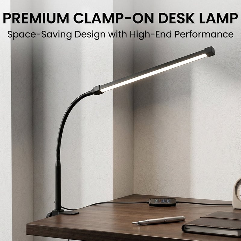 Clip-on desk lamp