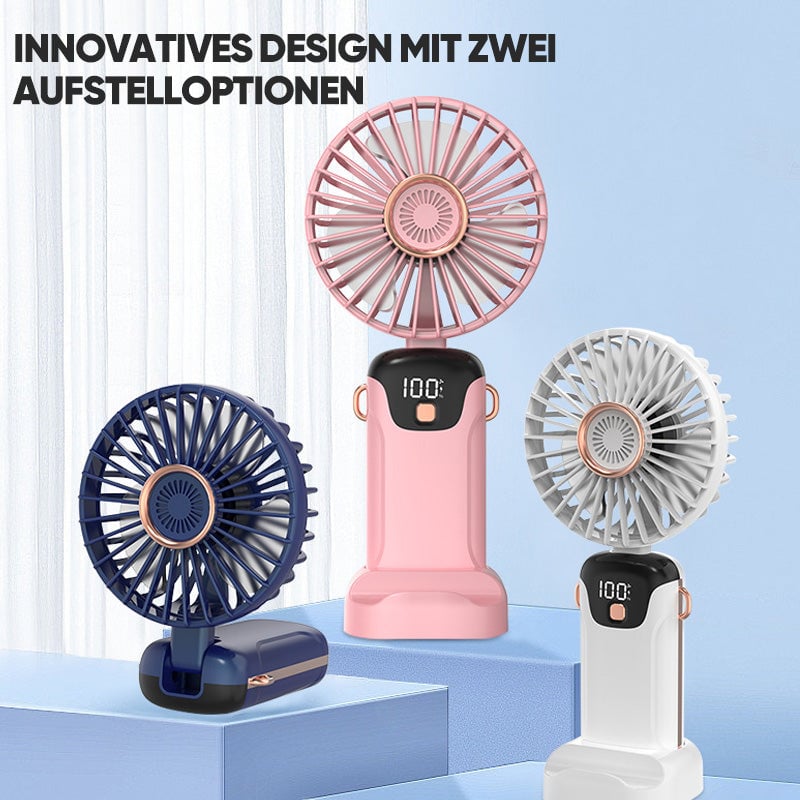 Portable fan with digital display