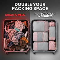 6-Piece Expandable Space-Saving Packing Cubes