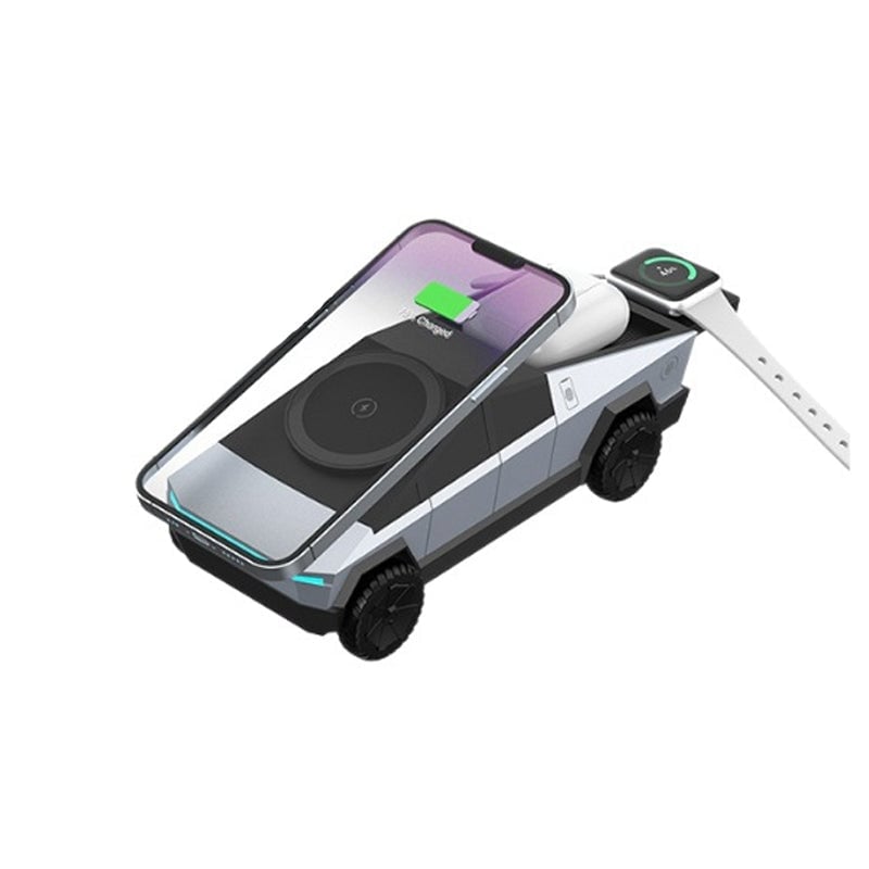 Cybertruck-Inspired 3-in-1 Multifunctional Wireless Charger
