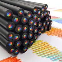 Leuk kleurpotlood met kleurverloop in regenboogkleuren