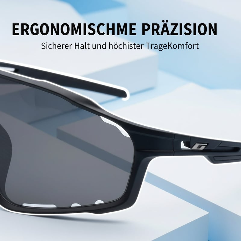 Leichte photochromatische Fahrradbrille
