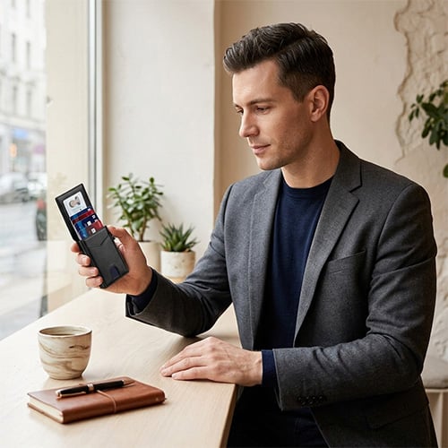 Pop-Up RFID Blocking Wallet premium minimalist design