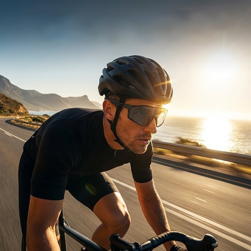 Leichte photochromatische Fahrradbrille