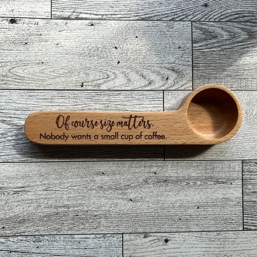 ☕Graverad kaffeskopa och påsklämma | Unik present till kaffeälskare🎁