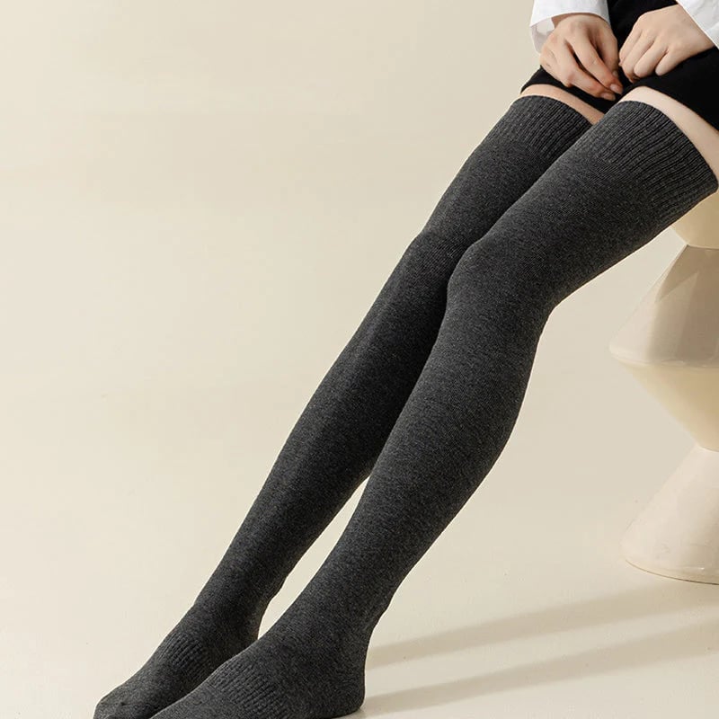 Chaussettes hautes épaisses pour femmes