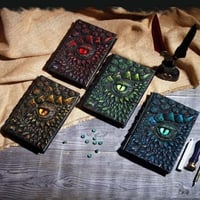 🐉Dragon Eye 3D Embossed Journal - Handmade Resin Engraved Notebook🐉