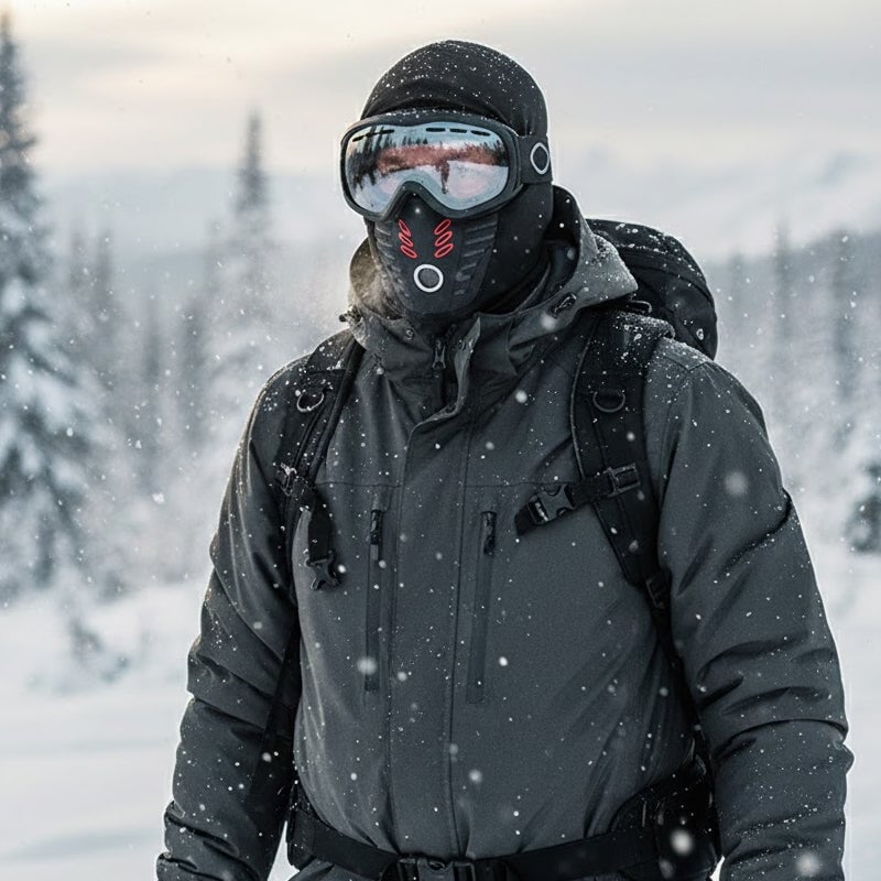 Winterliche, winddichte Thermo-Fleece-Gesichtsmaske für Radfahren und Outdoor-Sportarten.