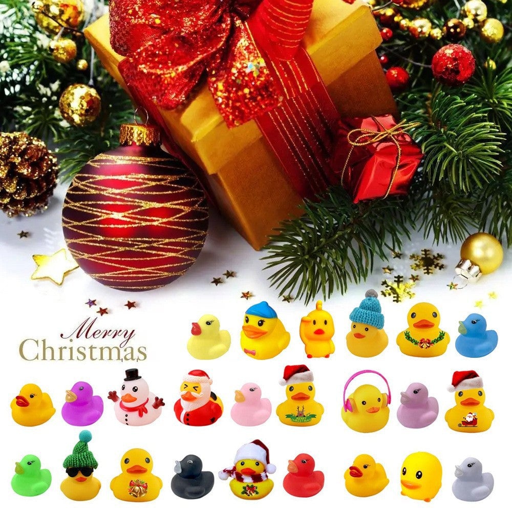 Christmas Duck Advent Calendar Countdown Blind Box Toy Set
