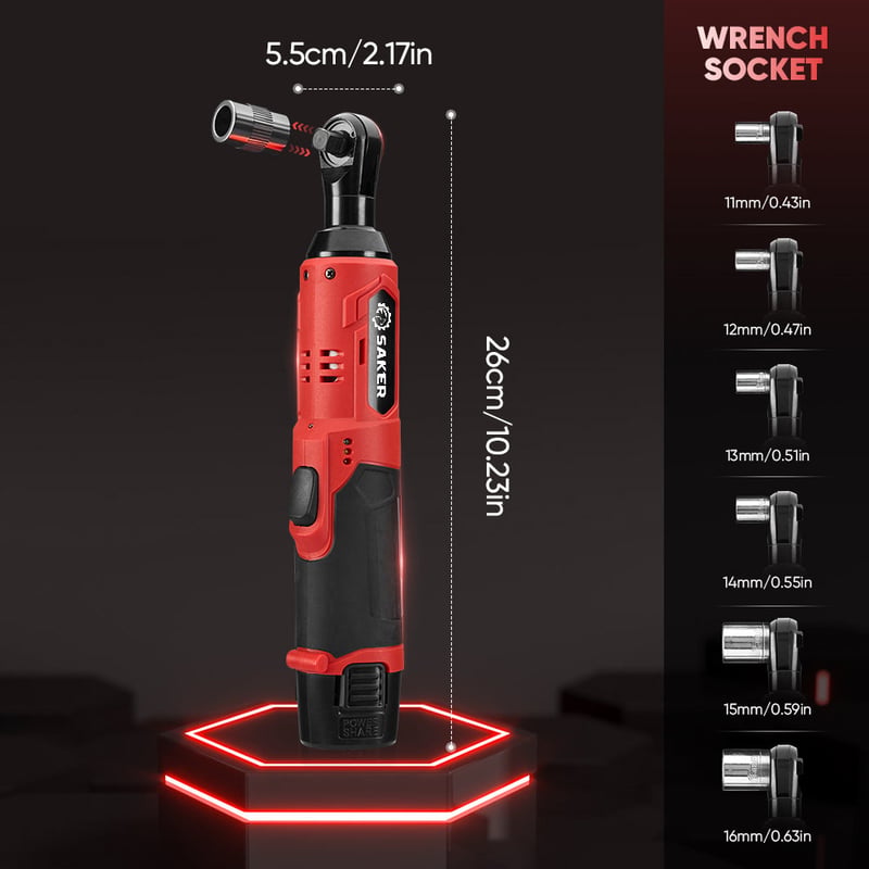 Sakerplus® 3/8" Cordless Electric Ratchet Wrench