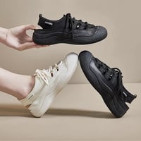 Chaussures Blanches Creuses à Semelle épaisse D'été
