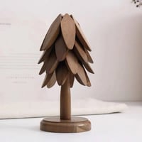 Holzbaum-Tischuntersetzer-Set