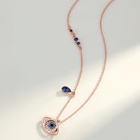 S925 Silberhalskette mit Teufelsauge  Inspiriert von Duo Evil Eye