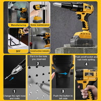 Sakerplus Brushless Rivet Gun Tool for Rivets