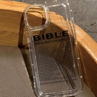 Bible Number Pattern Clear Phone Case