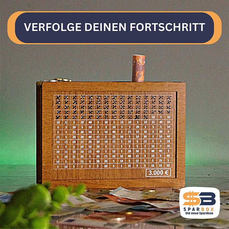 💶Sparschwein aus Holz mit Zähler