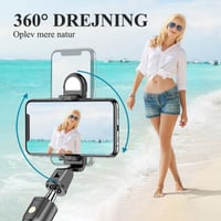 Bluetooth fjernbetjening Selfie Stick stativ