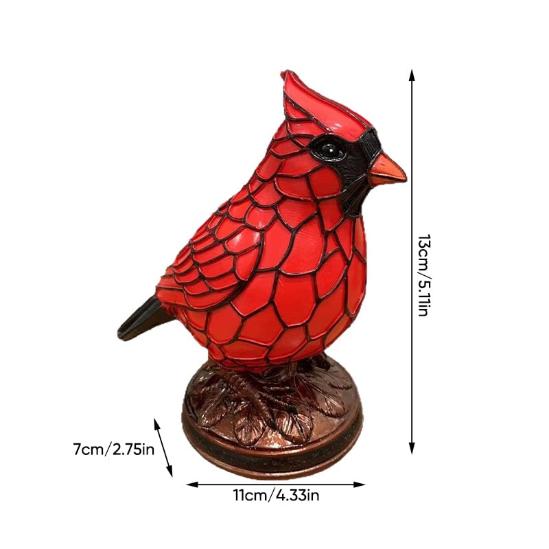 Resin Red Bird Table Lamp Ornament