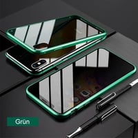 Verbesserte Anti-Peep-Magnet-Telefonhülle aus gehärtetem Glas mit zwei Seiten