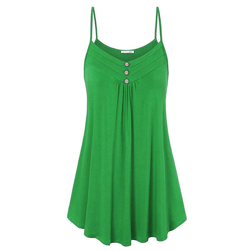 V-ringad enfärgad camisole