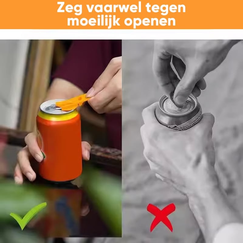 Eenvoudige lipopener en drankbeschermer