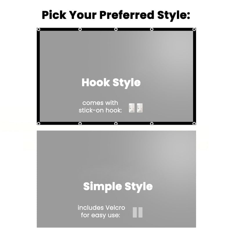 Metallic Anti-Light Projector Screen