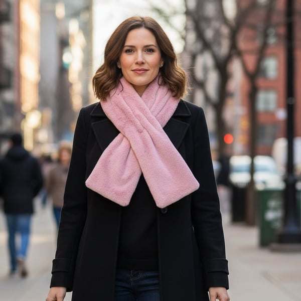 Hidden Zipper Pocket Scarf