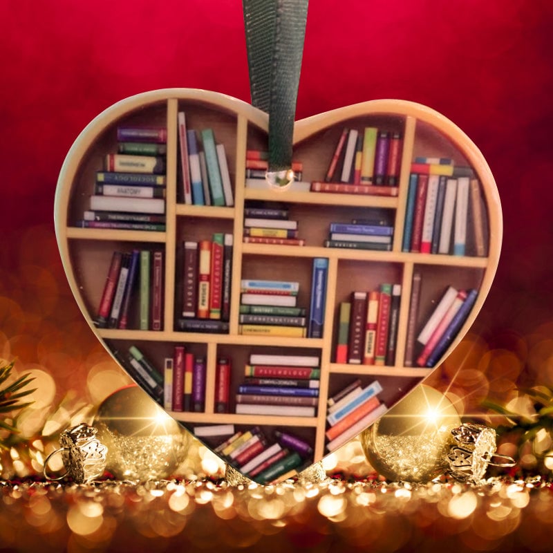 Christmas Cute Heart-shaped Bookshelf Decoration(Gift Package)