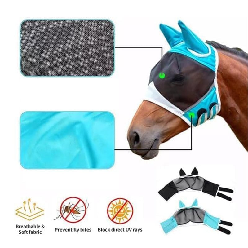 Fine Mesh UV-Proof Horse Half Face Mask