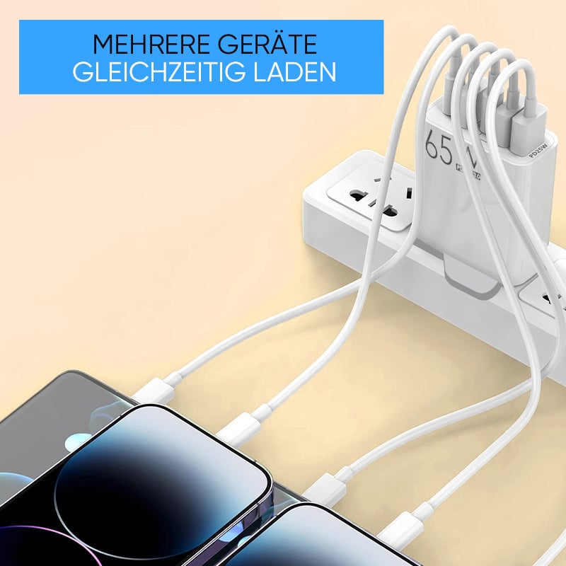 Multiport-Adapter 65W Schnellladegerät-EU-Standard