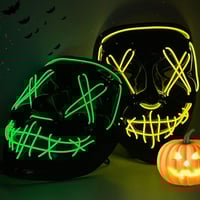 Halloween scary ghost face LED light mask