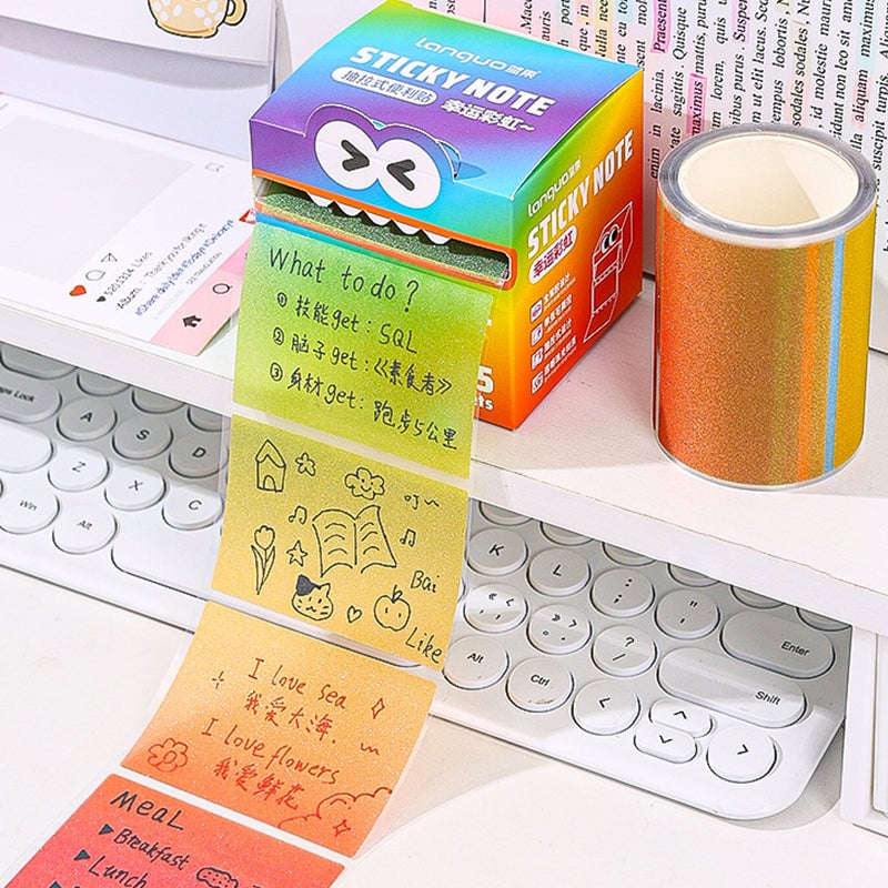 Colorful Self-Adhesive Pull-Out Memo Pads