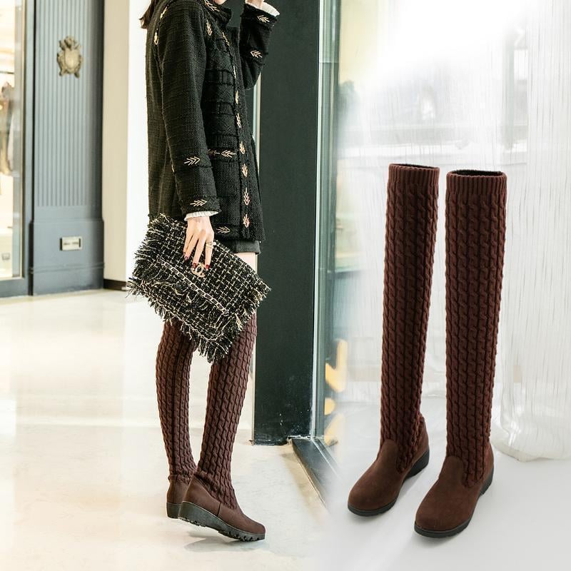 Hiver Chaudes Bottes Haute aux Genoux