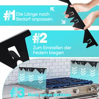 Ausziehbare Herdspaltabdeckung aus Edelstahl